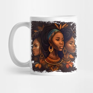 Black Queen History Month Afro American Pride T-Shirt Mug